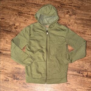 Green Zip-Up Hoodie size 12/14 boys